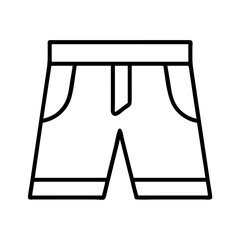 shorts icon, dress line art, dress vector - simple black line art icon of shorts perfect for logos, and dress-themed designs.