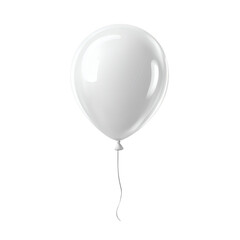 white balloon isolated on white transparent background