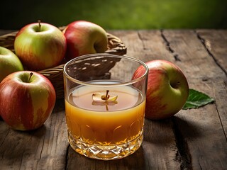photo of fresh apple juice ready to be enjoyed