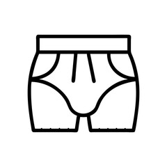 undergarments icon, dress line art, dress vector - simple black line art icon of undergarments perfect for logos, and dress-themed designs.