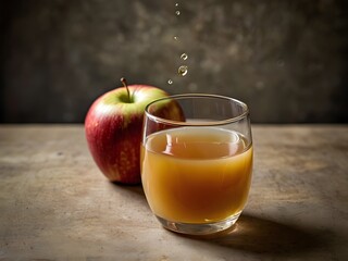 photo of fresh apple juice ready to be enjoyed