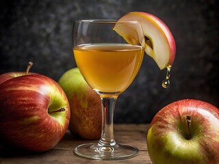 photo of fresh apple juice ready to be enjoyed