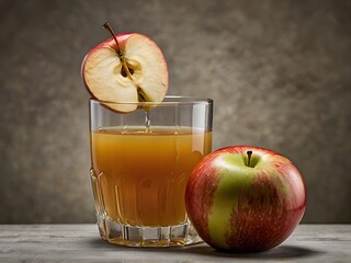 photo of fresh apple juice ready to be enjoyed