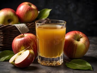 photo of fresh apple juice ready to be enjoyed