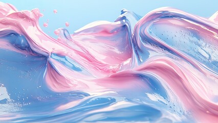 Colorful liquid waves form abstract art in vibrant hues