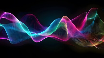 Glowing abstract lines and waves in purple and blue with a dynamic, fractal design and smooth motion, creating a vibrant energy-filled background