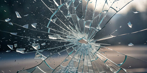 Another Detail of a Glass Explosion Capturing Dynamic and Intriguing Patterns