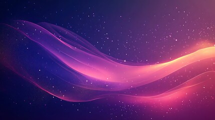 Obraz premium Abstract Pink and Purple Wave Background with Glowing Particles