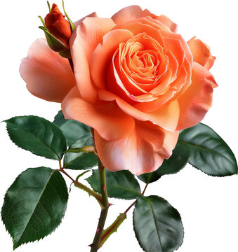 Rose Plant ClipArt illustration - Rosa Flower PNG, China rose isolated
