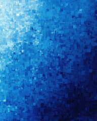 A textured blue abstract background with varying shades and squares.
