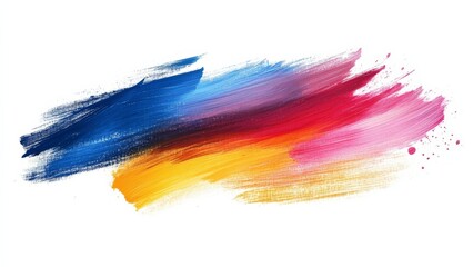 Vibrant paint strokes blending colors for artistic expression