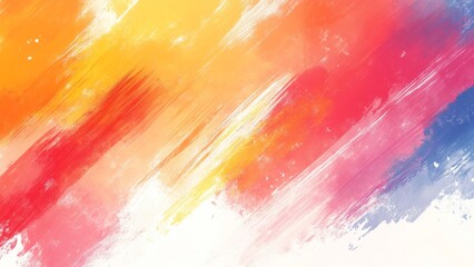 Colorful abstract art with vibrant brush strokes creating energy