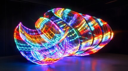  Abstract Speed Motion Blur with Colorful Lines and Energy Waves