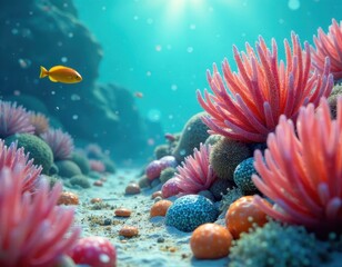 Fototapeta premium Coral reef. World earth day concept
