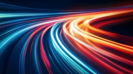  Abstract Speed Motion Blur with Colorful Lines and Energy Waves