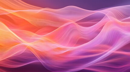 Swirling Abstract Design with Vibrant Colors and Digital Lines
