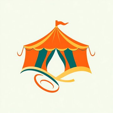 recommend clip art: Circus Tent Icon: Vibrant circus tent icon, a whimsical symbol of entertainment, wonder, and adventure, perfect for branding, marketing, and event promotion.