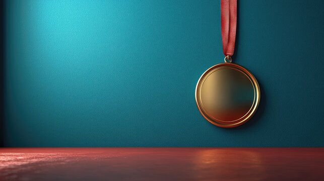 Gold Medal: A Symbol of Achievement and Triumph. Celebrate Victory, Success, and the Pursuit of Excellence. This image evokes feelings of accomplishment and the rewards of hard work.