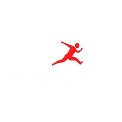 Red Silhouette of a Running Athlete: A vibrant and powerful silhouette of a runner in motion, symbolizing speed, determination, and the pursuit of goals. Perfect for sports, fitness, motivation.