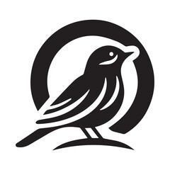 Bird flying Silhouette vector illustration for logo design and graphical art isolated on a white background, cute bird vector design