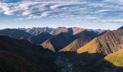 view from the qinling mountain