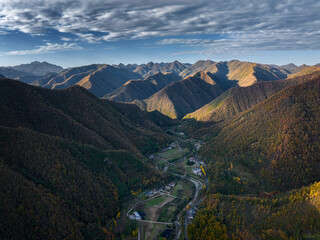 view from the qinling mountain