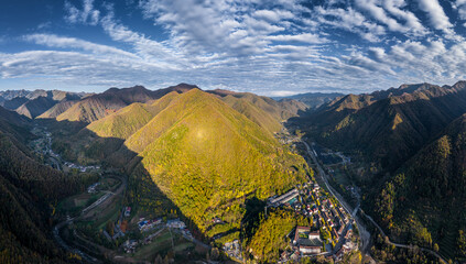 view from the qinling mountain
