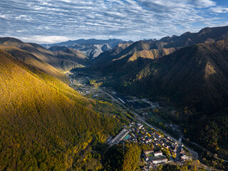 view from the qinling mountain