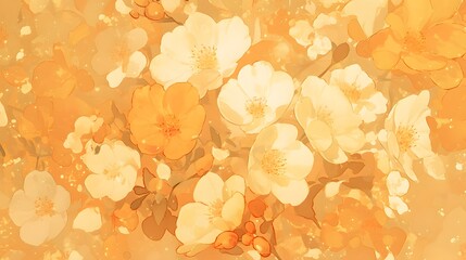Soft orange petals creating a beautiful floral background texture, evoking warmth and natural elegance