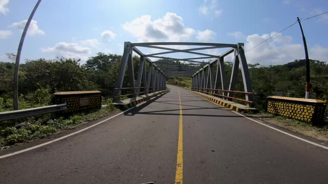 Road in the fores location of the Southern Cross Road on the island of Java