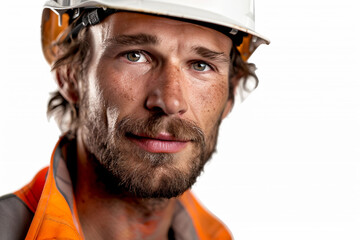 Generative AI image of a professional engineer in protective gear at an industrial facility