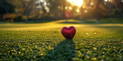 Valentine's day love at the golfcourse