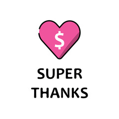 super thanks illustration vector. super thanks icon