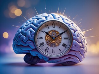 Understanding obsessive compulsive disorder through the connection between time and mental processes represented by a brain and clock