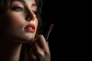 Obraz premium Woman painting her eyelashes.