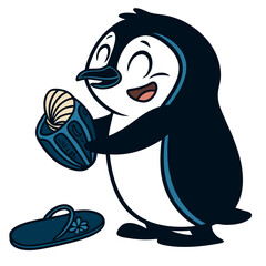 penguin with a gun