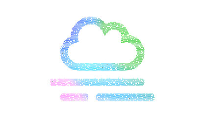 Icon fog is made up of LED square shapes. There are bright diodes and there are black dead diodes