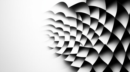 Obraz premium A shadow cast by a geometric pattern, adding depth, isolated on white background