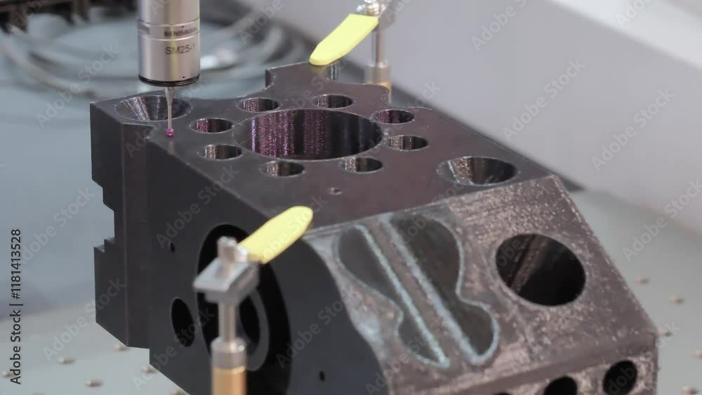 Poster quality control on milling cnc machine, coordinate measuring machine, quality control machine