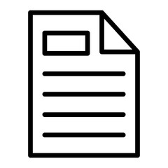 Document Vector Line Icon Design