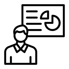 Presentation Vector Line Icon Design