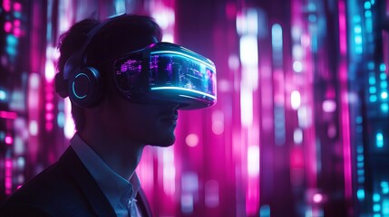 Man Experiencing Virtual Reality