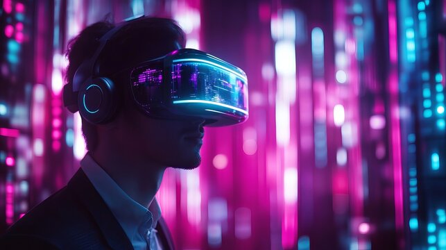 Man Experiencing Virtual Reality