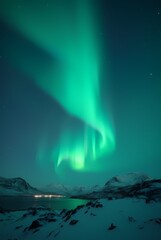 Naklejka premium Northern Lights, Polar Night in Iceland
