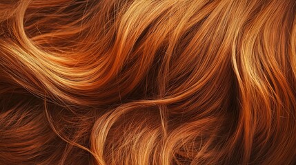 Naklejka premium Stunning Reddish-Brown Wavy Hair Texture