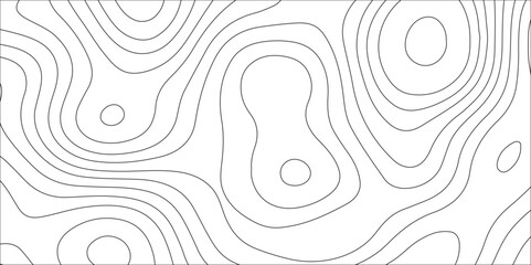 Abstract white contour wave lines topographic background, lines map seamless pattern, modern wallpaper texture and realistic design used for banner and posters, mountain relief geographic pattern.
