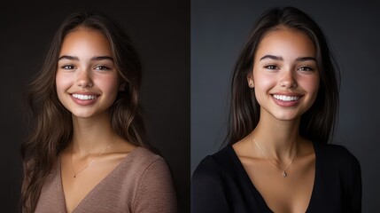 Young woman with visible birthmark smiling confidently for a professional headshot