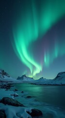 Fototapeta premium Northern Lights, Polar Night in Iceland