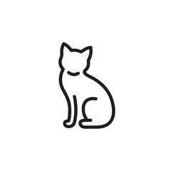 Cat icon silhouette  