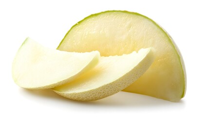 Sliced Ginger Sliced Winter melon isolated on a white background